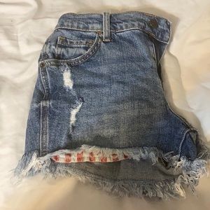Blue Denim 4th of July Shorts: US 0-2